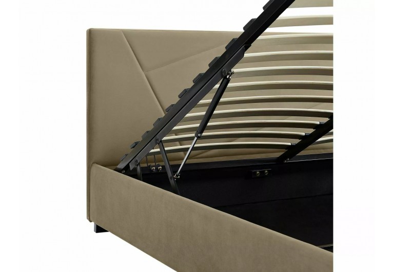 Łóżko tapicerowane 160 Columbia Velvet Beżowe