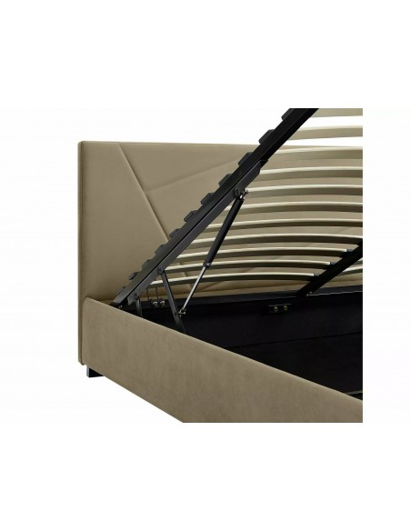 Łóżko tapicerowane 160 Columbia Velvet Beżowe