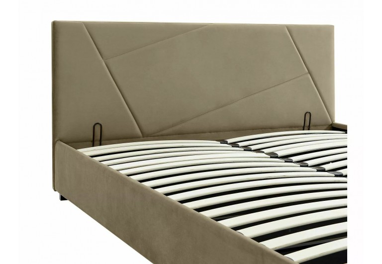 Łóżko tapicerowane 160 Columbia Velvet Beżowe