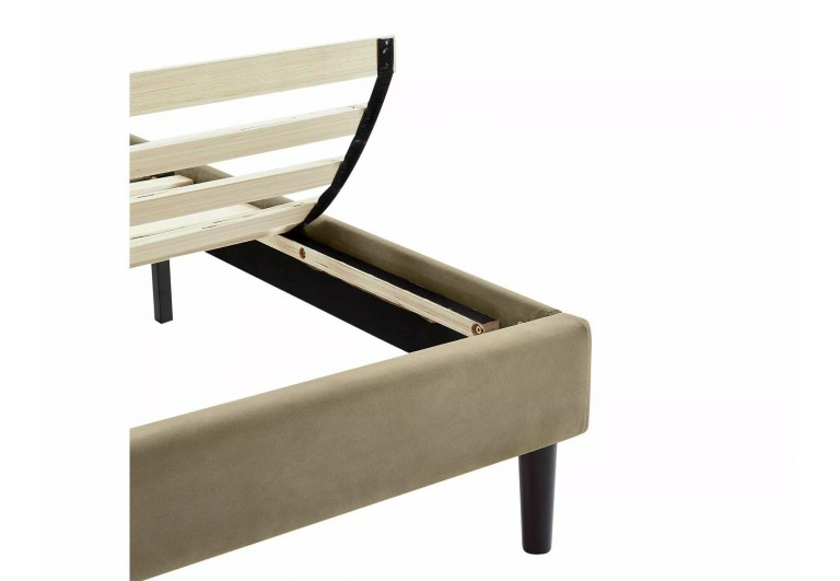 Łóżko tapicerowane 160 Columbia Velvet Beżowe