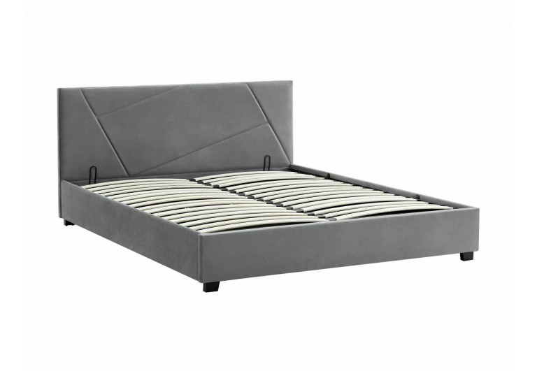 Łóżko tapicerowane 160 Columbia Velvet Szare