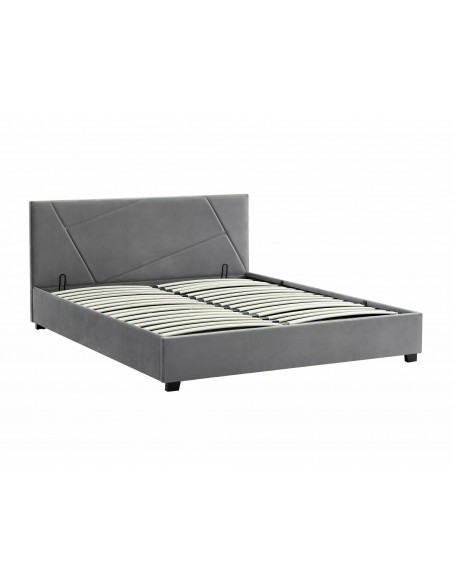Łóżko tapicerowane 160 Columbia Velvet Szare