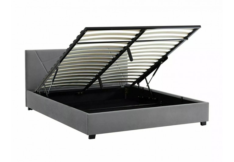 Łóżko tapicerowane 160 Columbia Velvet Szare