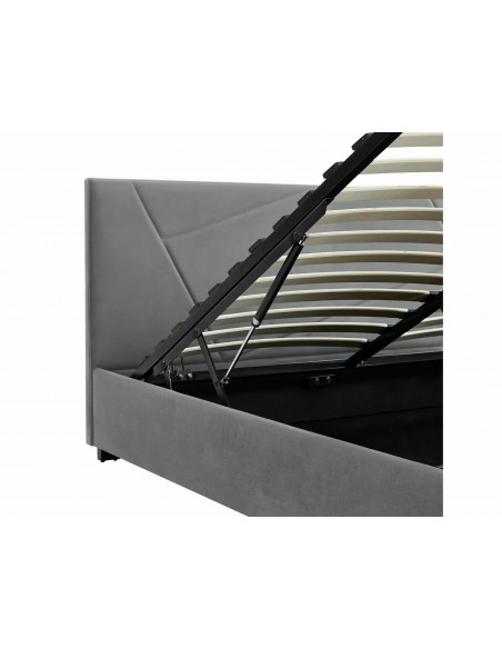 Łóżko tapicerowane 160 Columbia Velvet Szare