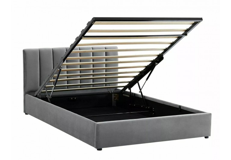 Łóżko tapicerowane 120 Montreal Velvet Szare