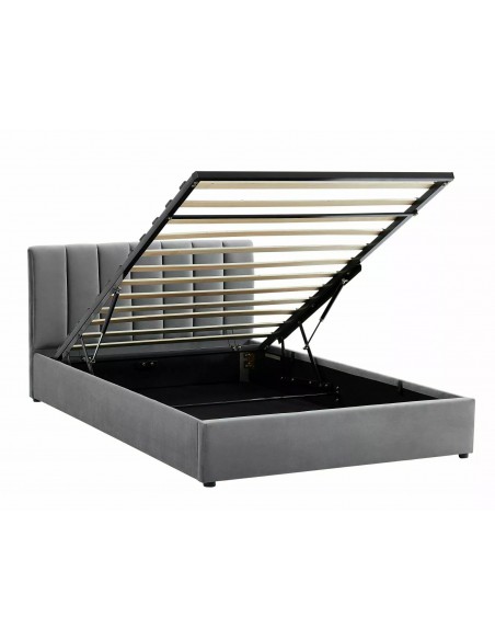 Łóżko tapicerowane 120 Montreal Velvet Szare