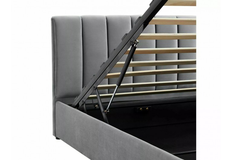 Łóżko tapicerowane 120 Montreal Velvet Szare