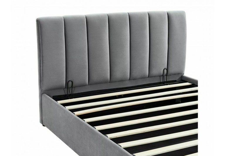 Łóżko tapicerowane 120 Montreal Velvet Szare