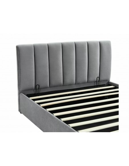 Łóżko tapicerowane 120 Montreal Velvet Szare