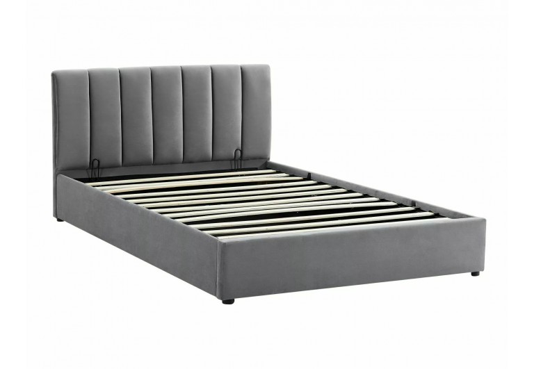 Łóżko tapicerowane 120 Montreal Velvet Szare