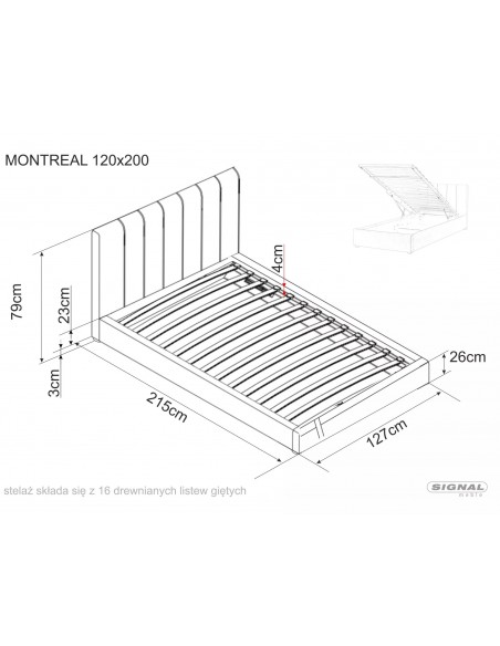 Łóżko tapicerowane 120 Montreal Velvet Szare