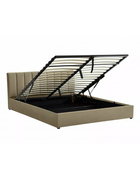 Łóżko tapicerowane 140 Montreal Velvet Beżowe