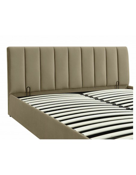 Łóżko tapicerowane 140 Montreal Velvet Beżowe