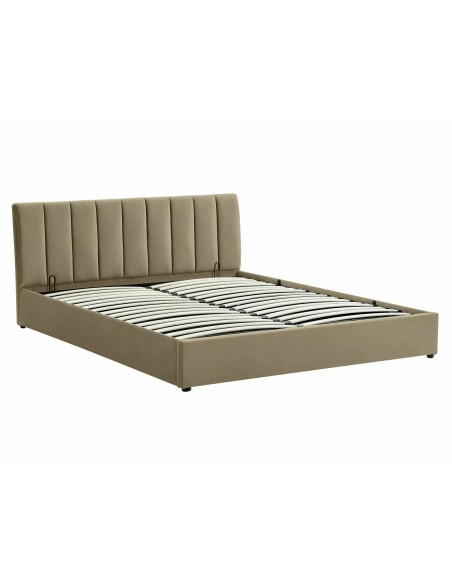 Łóżko tapicerowane 160 Montreal Velvet Beżowe