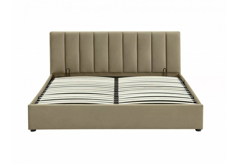 Łóżko tapicerowane 160 Montreal Velvet Beżowe