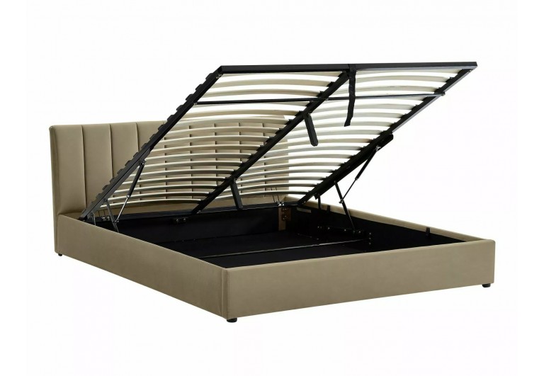 Łóżko tapicerowane 160 Montreal Velvet Beżowe