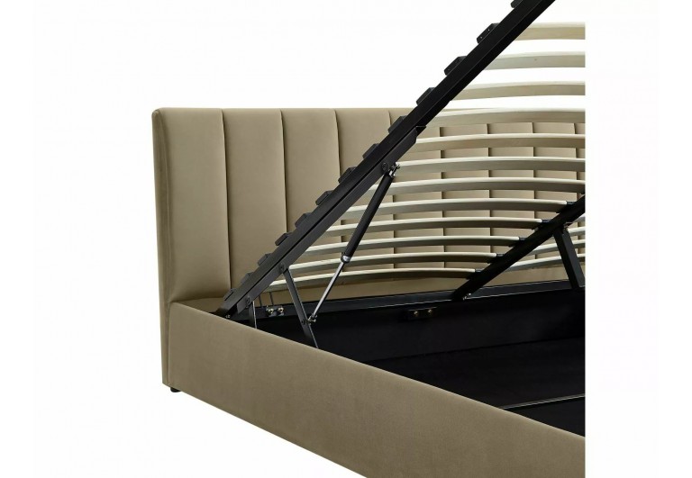 Łóżko tapicerowane 160 Montreal Velvet Beżowe
