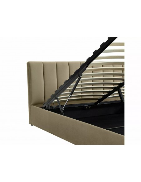 Łóżko tapicerowane 160 Montreal Velvet Beżowe