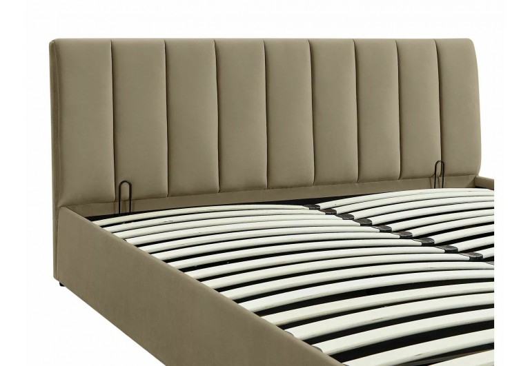Łóżko tapicerowane 160 Montreal Velvet Beżowe