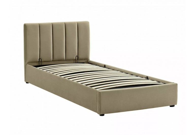 Łóżko tapicerowane 90 Montreal Velvet Beżowe