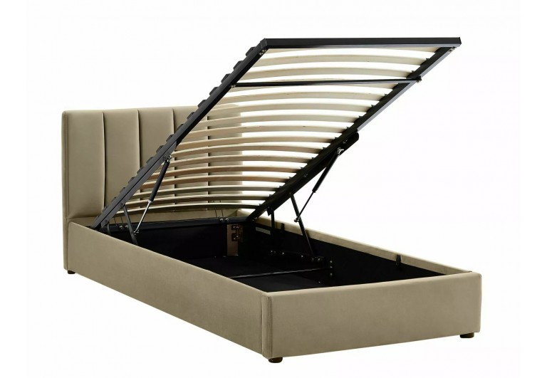 Łóżko tapicerowane 90 Montreal Velvet Beżowe