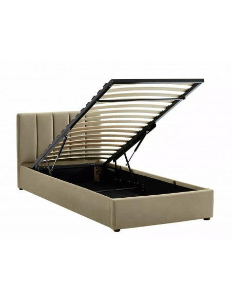 Łóżko tapicerowane 90 Montreal Velvet Beżowe