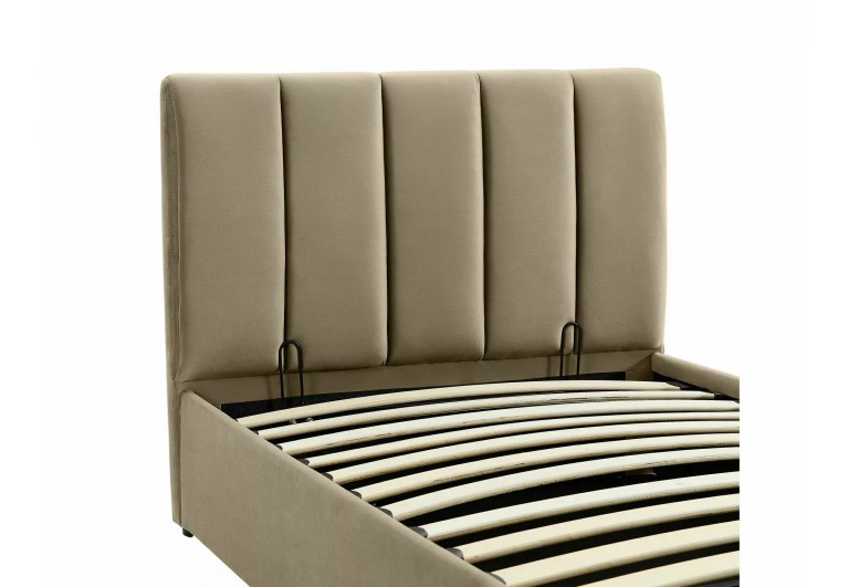 Łóżko tapicerowane 90 Montreal Velvet Beżowe