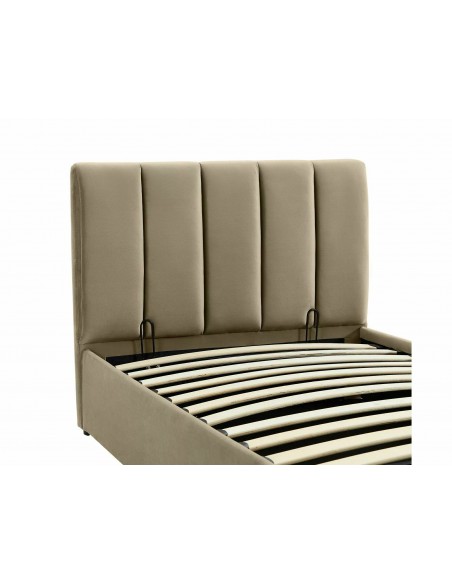Łóżko tapicerowane 90 Montreal Velvet Beżowe