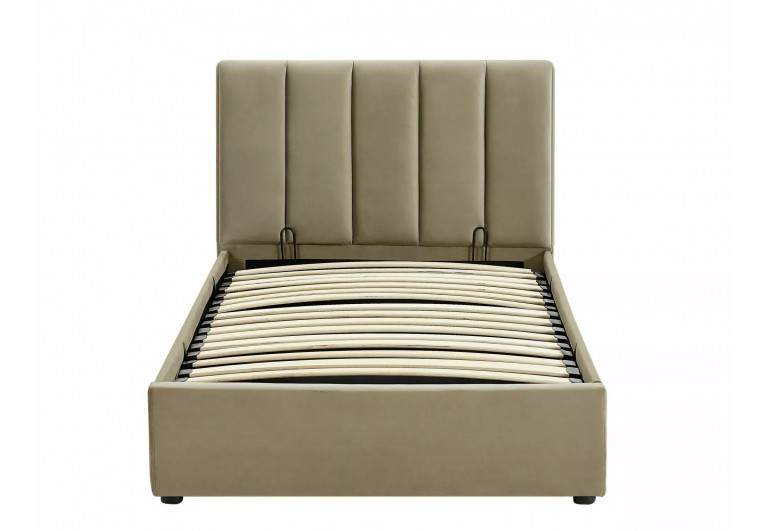 Łóżko tapicerowane 90 Montreal Velvet Beżowe