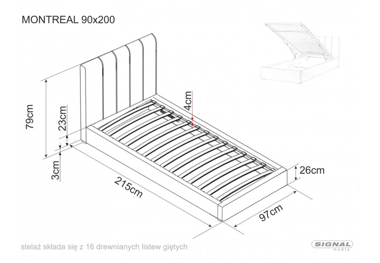 Łóżko tapicerowane 90 Montreal Velvet Beżowe
