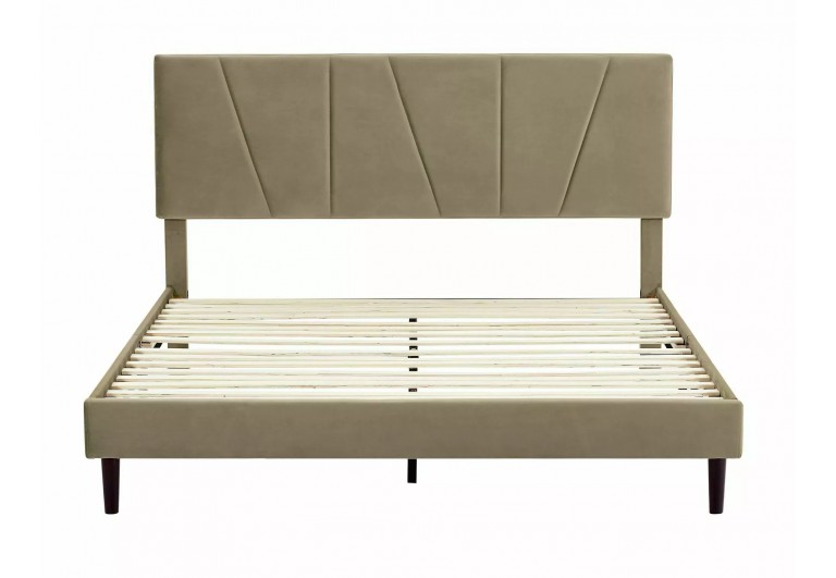 Łóżko tapicerowane 120 Savana Velvet Beżowe