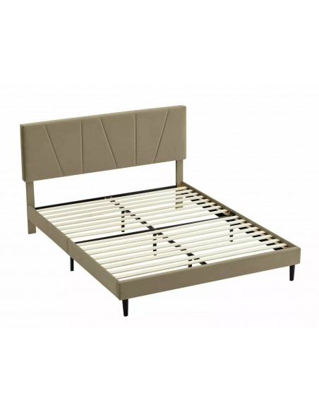 Łóżko tapicerowane 120 Savana Velvet Beżowe