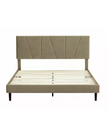 Łóżko tapicerowane 140 Savana Velvet Beżowe
