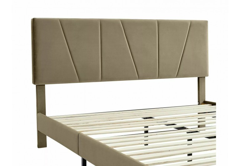 Łóżko tapicerowane 160 Savana Velvet Beżowe