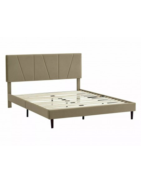 Łóżko tapicerowane 160 Savana Velvet Beżowe