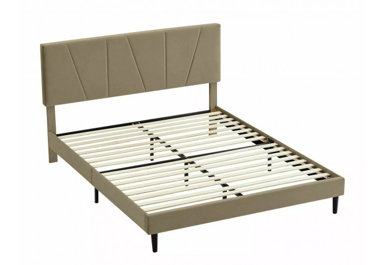 Łóżko tapicerowane 160 Savana Velvet Beżowe