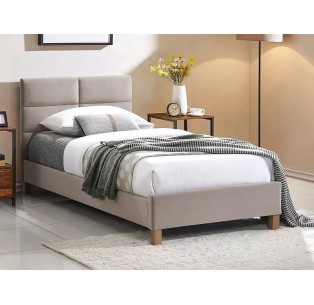 Łóżko tapicerowane 90 Sierra Velvet Beżowe