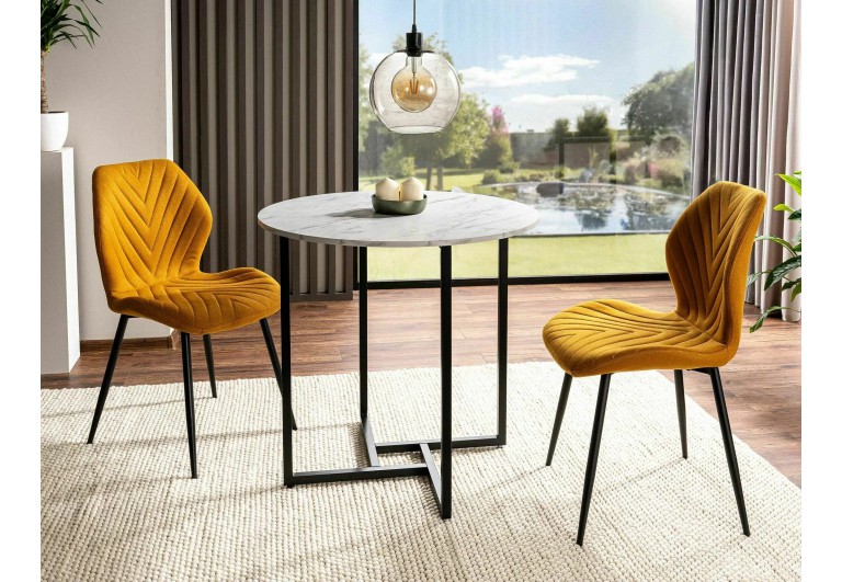 Stół okrągły Alto II Biały Marmur