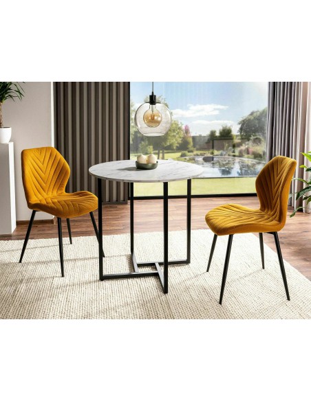 Stół okrągły Alto II Biały Marmur