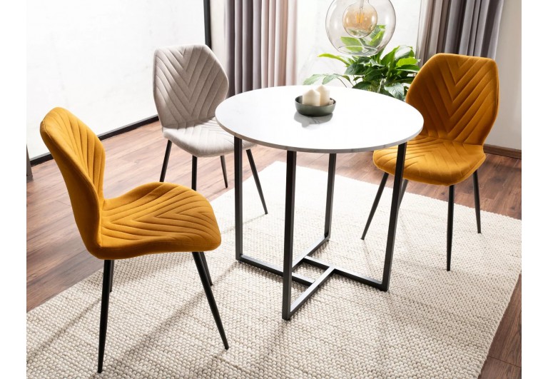 Stół okrągły Alto II Biały Marmur