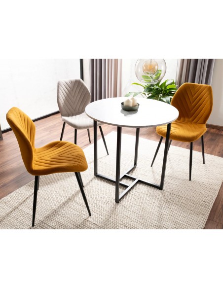 Stół okrągły Alto II Biały Marmur