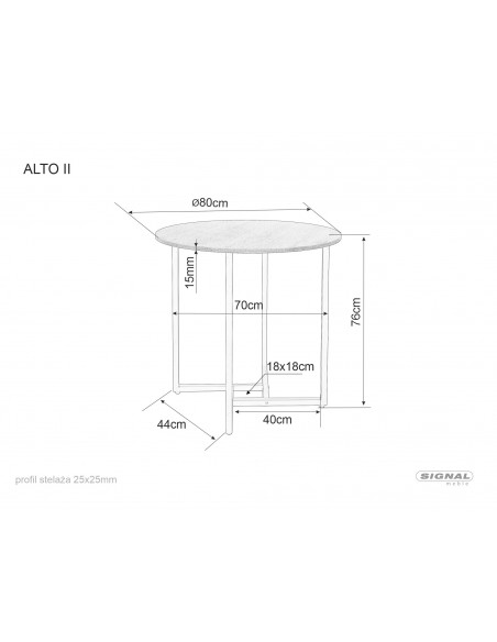 Stół okrągły Alto II Dąb