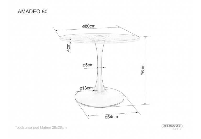 Stół okrągły Amadeo