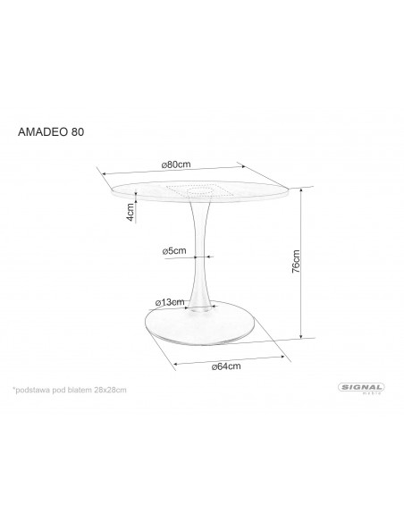 Stół okrągły Amadeo