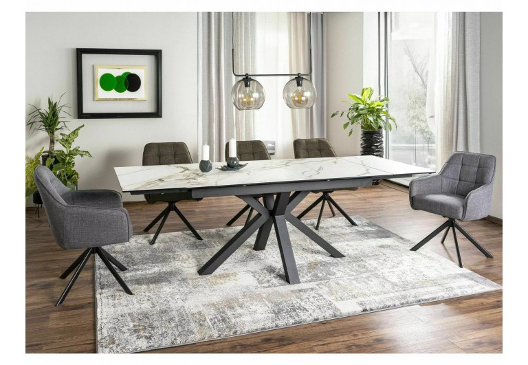 Stół rozkładany Columbus Ceramic Amber Bianco