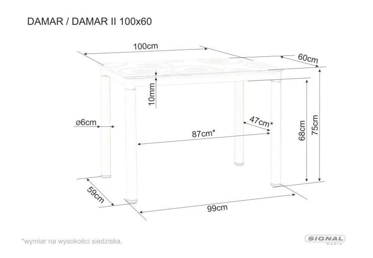 Stół Damar 100 Dąb Artisan Stół Damar 100 Dąb Artisan