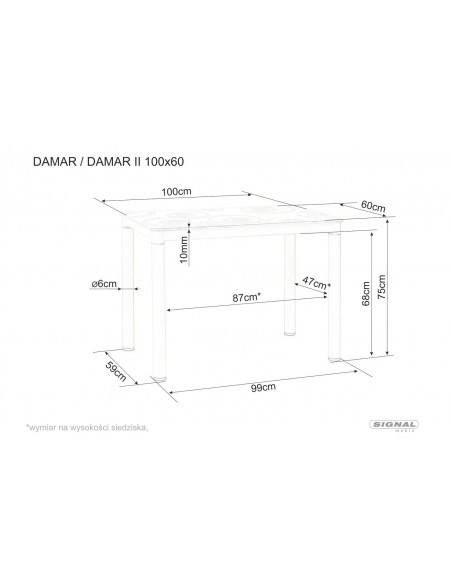 Stół Damar 100 Dąb Artisan Stół Damar 100 Dąb Artisan