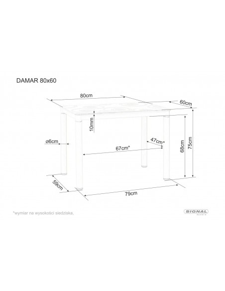 Stół Damar 80 Dąb Artisan