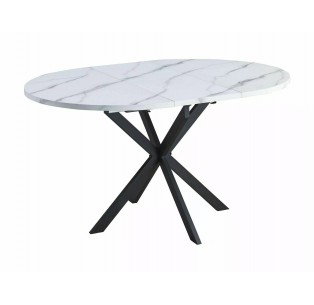 Stół okrągły rozkładany 100-135 Gaston Biały Marmur