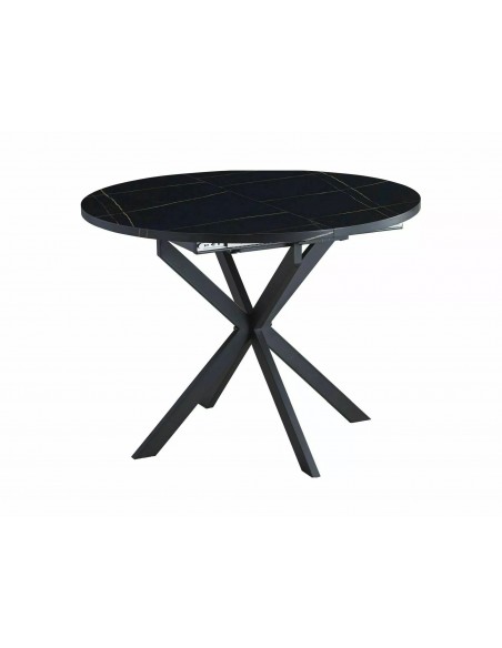 Stół okrągły rozkładany 100-135 Gaston Czarny Marmur
